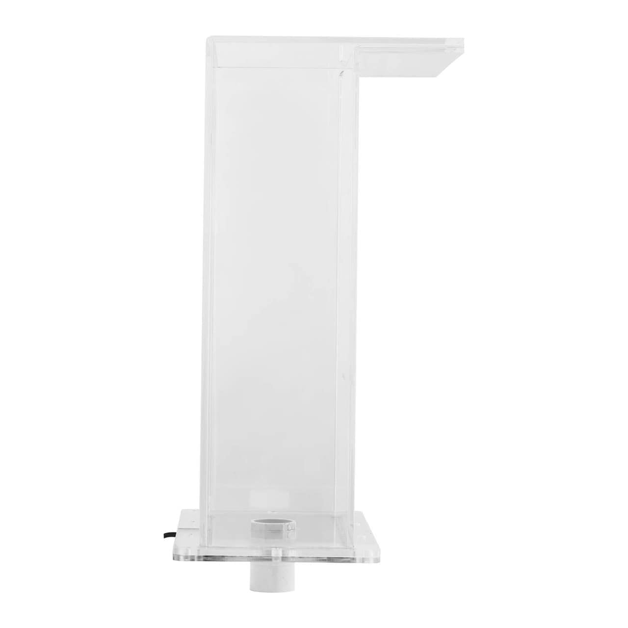 Douche cascade 52 cm de haut Éclairage LED Bleu 310 mm Sortie d'eau Fontaine de jardin Cascade en acrylique