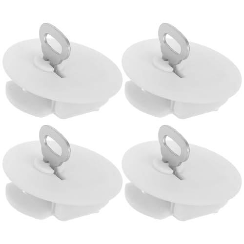 VICASKY Lot de 10 Bouchons de Tirelire Blancs en Caoutchouc avec Serrure et Clé, Fermeture Sécurisée, Bouchon Inférieur Pratique pour Récupération Facile, Maison Bureau et École,