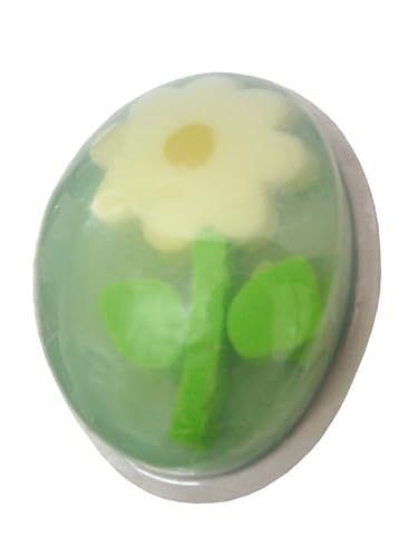 PASTILLA JABON 100 GRAMOS INFANTIL OVAL FLOR INDIVIDUAL FLOR AZUL BLANCO