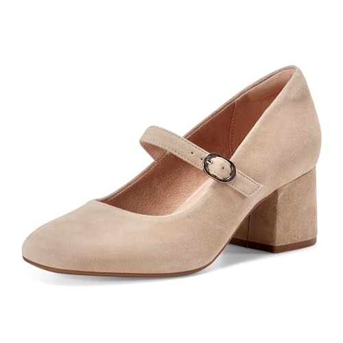 Rockport Women's Xena, Light Natural Suede, 8 Medium