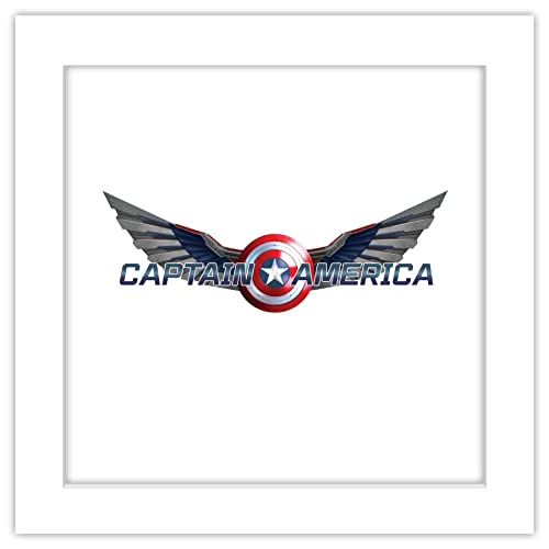 Tableau Marvel Falcon and Winter Soldier idée cadeau geek anniversaire affiche cadre blanc