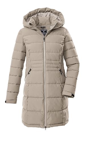killtec Damen Steppparka/Funktionsparka mit Kapuze KOW 11 WMN QLTD PRK, hell taupe, 40, 43303-000