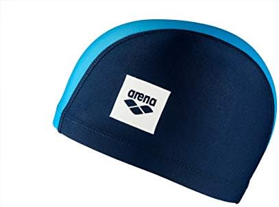 arena Unix II Junior Youth Unisex Lycra Swim Cap for Boys and Girls Lightweight Stretch Fabric Perfect for Kids Swimming, One Size, Navy/Blue/Lightblue