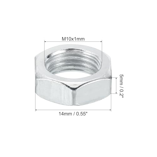 PATIKIL M10x1.0 Steel Hex Nuts - Image 2