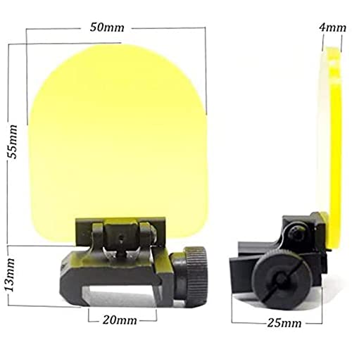 Riflescope Transparent Bulletproof Lens Protector Red Green Dot Sight Lens Cover Foldable Rifle Airsoft Scope Shield Rail Mount - Image 4