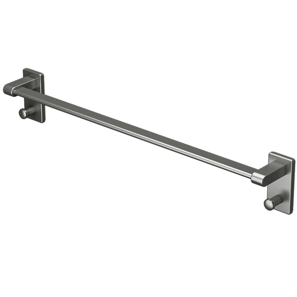 Elegante toallero de 30 cm con diseño de base gruesa gris plomizo