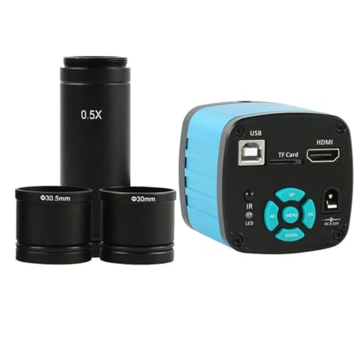 顕微鏡キット IMX307 センサー 1080P USB 工業用デジタルビデオ顕微鏡カメラ 0.5X 接眼アダプター 30 ミリメートル 30.5 メートルリング 顕微鏡レンズアダプター (Color : 48MP 4k USB)