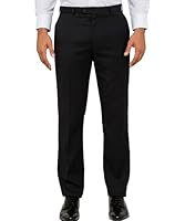 Van Heusen Men's Slim Fit Business Trousers Plain Formal Trouser, Charcoal, 102 REG