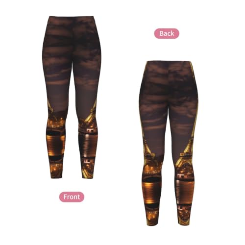 Leggings de compresión suave para mujer con estampado de Torre Eiffel 4