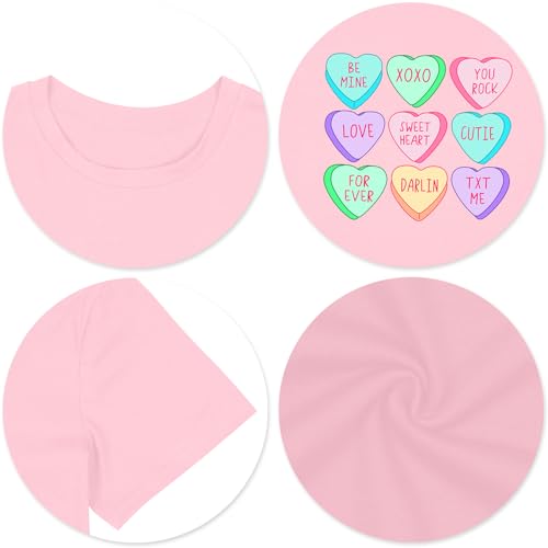 Image of Mommy and Me Valentines Day Shirts: Love Heart Tshirt Family Matching Outfits Mom and Girls Valentines Day Gifts
