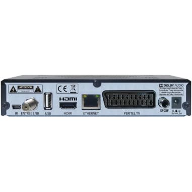 Pack - Parabola satellitare in fibra composita, 75 cm + LNB singolo + Vega 3 ricevitore TV satellitare Full HD + scheda