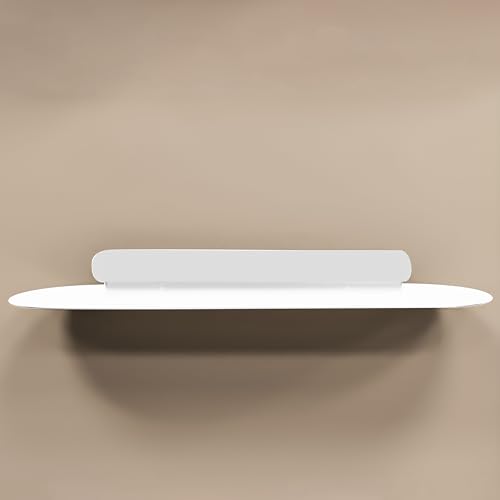 Image of Spillbox Metal Floating Shelf | Wall Mounted Shelf | Invisible Mounting|Decorative Shelf|Living Room|Kitchen Organizer|Stand|Holder for Wi-fi Camera - Floating Shelf (Pack of 3) (White)