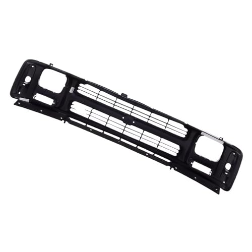 Image of LOSTAR Front Upper Bumper Cover Grille & Skid Plate Primed Fit for 1996-2002 Chevy Express 1500 2500 3500, Replaces GM1200384 - Seal Beam Headlight Van Models