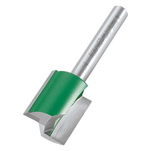 Trend CraftPro Straight Two Flute Router Cutter, 1/4 Inch Shank, 18.2mm Cut Diameter & 21mm Cut Length