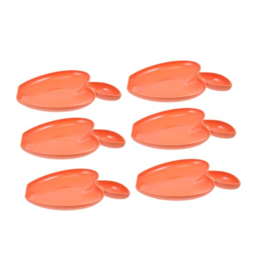 Cabilock 6pcs Food Serving Plates with Sauce Dish Versatile Dumpling Plates for Home Restaurant Party Use Kitchen Utensils for Snacks Salads Desserts