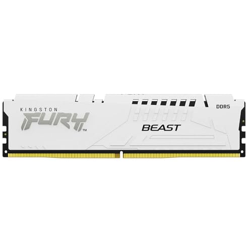 Kingston FURY Beast Bianco DDR5 16GB 6000MT/s CL30 DIMM Memoria Gaming per Computer Fissi Modulo Singolo AMD EXPO e Intel XMP - KF560C30BWE-16 - RAM - Immagine 1