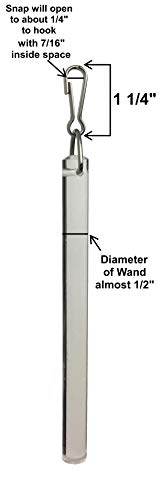 Spotblinds 48 Inch Clear Acrylic Wand With Cafe Curtain Ring 1 Piece Pack (Matte Black Café Ring) #TOP3