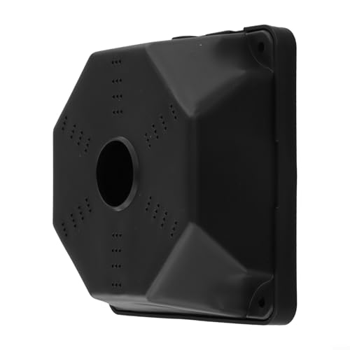 Image of Dome Camera Mounting Box with Internal Wiring Channel and Junction Outlet for Indoor For Security Camera Use (Black)