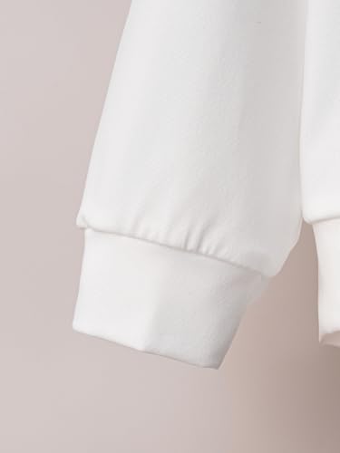 COZYEASE Girl's Letter Camo Graphic Hooded Sweatshirt Long Sleeve Drop Shoulder Hoodie Pullover Tops3