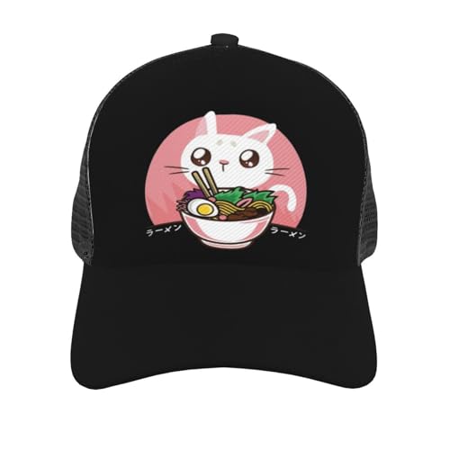 Kawaii Japanese Ramen Noodles Unisex Mesh Baseball Caps - Classic Adjustable Hat3
