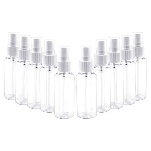 Preisvergleich Produktbild 10 Stück Leerflasche 50ml Liquidflaschen Sprühflasche Leer Zerstäuber Durchsichtig Plastik Transparente Feinen Nebel Sprühflasche Reise Beauty- Parfümzerstäuber Sprühflasche Flaschen Beauty Zerstäuber