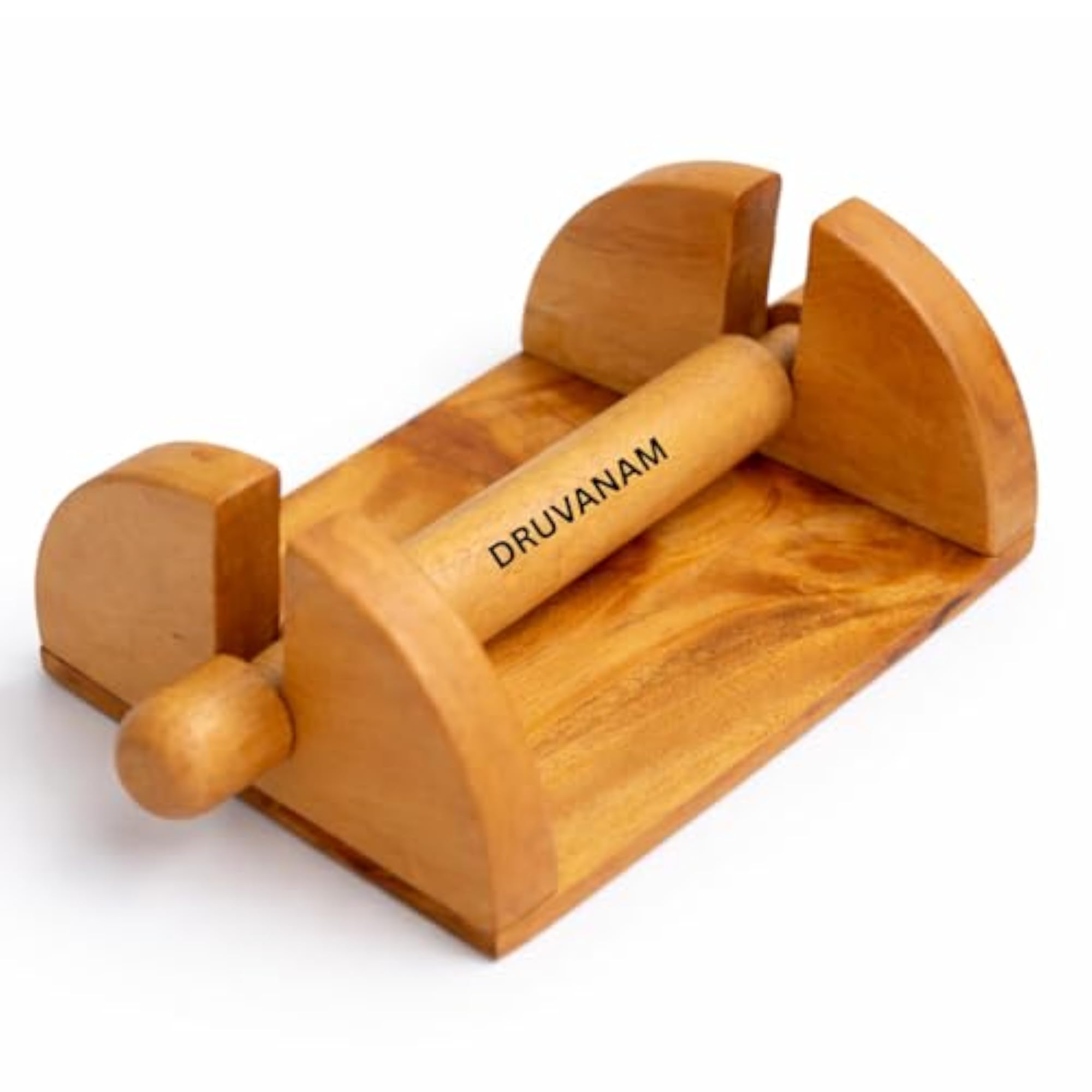 Mahogany Wood Tissue Paper Holder with Weight