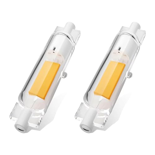 Hsientpe   Bombilla R7S LED 78mm 20w regulable, R7S LED 78mm alta luz COB reemplaza lámpara halógena 200w, blanco natural 4000K, 2000 lúmenes, sin parpadeo, paquete de 2