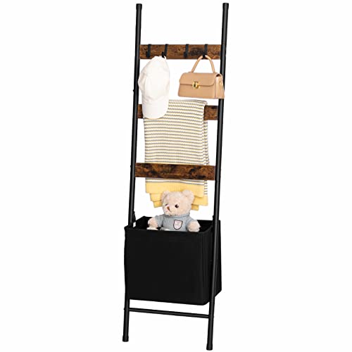 Hoobro BF31CJ01 Blanket Ladder With Basket, 17.3"L X 63.4"H, Towel Rack thumb #7