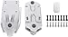 Generic Surf and Rail Adapter Trucks Surf Skate Trucks Aluminum Alloy Skateboard Rail Adapter Waterborne Surf Skate Adapter Longboard Decks Adapters (White)