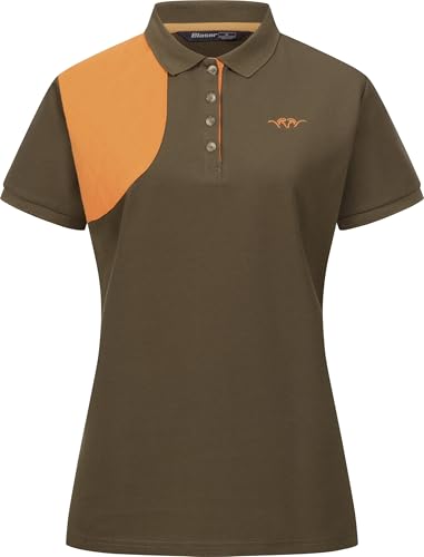 Polo Blaser para mujer con parche de tiro piqué transpirable de caza
