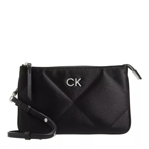 Calvin Klein sac à épaule Re-Lock Quilt Crossbody noir en satin chic