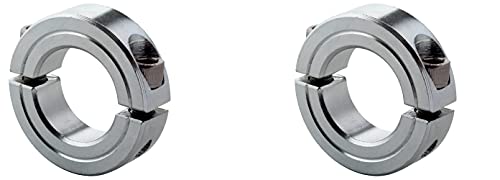 Climax Metal Products 2C-162-Z Two-Piece Clamping Shaft Collar, Mild Steel, Zinc Plating, 1-5/8