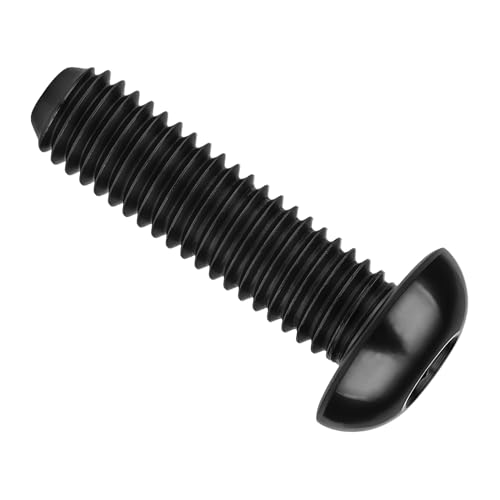 Image of Titanium Bolt M4x6 8 10 12 15 20mm Hex Head Screws for Bicycle Pack of 4 (Black, M4x15mm)
