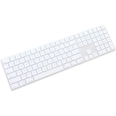 Silicone Keyboard Cover Skin for Apple Magic Keyboard with Numeric Keypad MQ052LL/A (A1843) US Layout Ultra Thin Protector Skin Accessories Transparent Cover