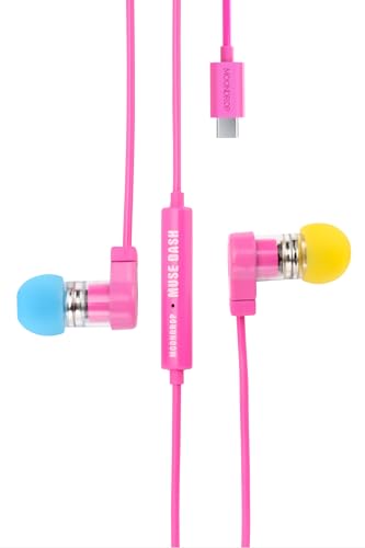 水月雨 Moondrop Quark2 x Muse Dash カナル型イヤホン USB Type-C ゲーミングイヤホン 有線 マイク付き PC & Android & iOS対応 ダブルダンピング構造 表面に焼付け塗装 元気なスペシャルカラー 有効周波数帯域：20Hz-20kHz(IEC60318-4,3dB)
