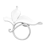 SENFAI Lovely Enamel Flower Magnetic Clip Eyeglass Holder Brooch Custom Jewelry(White 3)