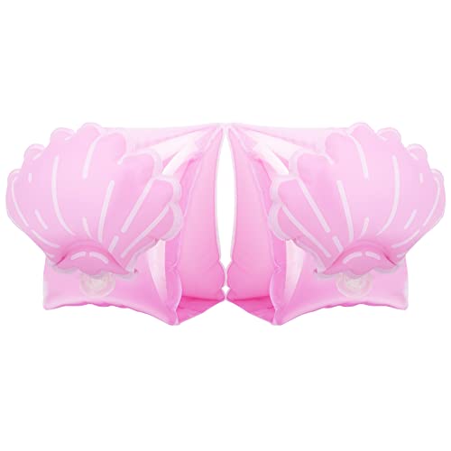 HeySplash Kids Inflatable Swim Arm Bands, Pink, Up to 55lbs