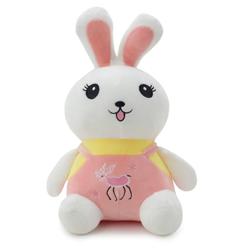 Image of Soft Plush Toy for Kids Stuffed Soft Toy with Cute Hug-Friendly Plush for Babies, Toddlers & Children Safe, Lightweight & Easy to Clean (Pink Bunny)