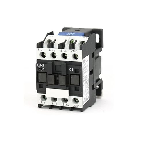 Contacteur AC 220V bobine 12A triphasé avec contact auxiliaire 1NC pour protection moteur
