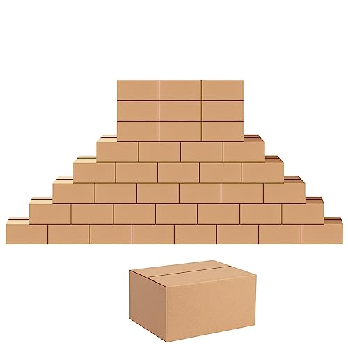 EdenseeLake 40 Pack 8x6x4 inches Shipping Boxes Small Cardboard Boxes for Packing, Moving, Mailing, Brown
