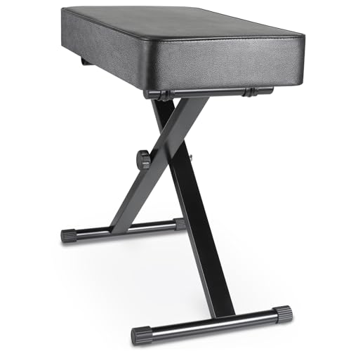 MAMIZO Klavierhocker Höhenverstellbar 50-52-54-56CM, Klavierbank mit 8CM...
