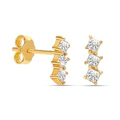 Yellow-Gold CZ Stud