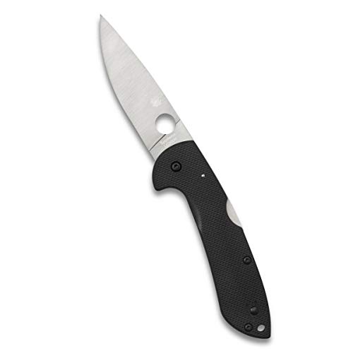 Spyderco Siren Premium Knife with 3.6  LC200N Steel Blade and Coarse Textured Black G-10 Handle - PlainEdge - C247GP