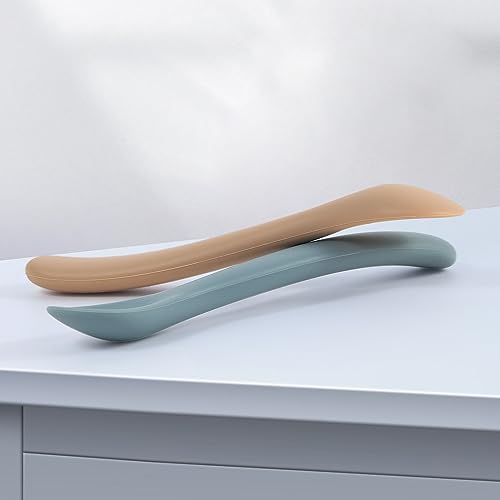 Eascrozn Baby Spoons, 6 Pack First Stage Silicone Feeding Spoons, Soft Tip Feeding Baby Utensils, Baby Led Weaning Supplies Training Spoons, Dishwasher and Boil Safe