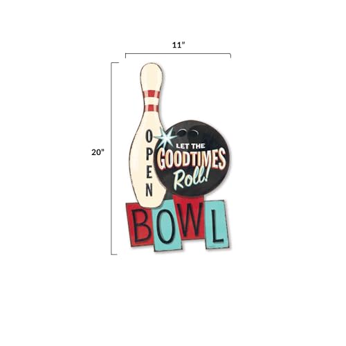 Open Road Brands 101468 Good Times Roll Bowl Embossed Metal Sign thumb #5