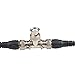 Fanbalunke 7 Pcs BNC Male to 2 Female Coax Connector Triple Tee T Adapter 3 Way T Type Plug for Coaxial Cable CCTV Surveillance Camera