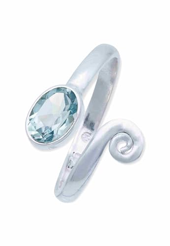 💜 Topazio blu naturale: 💜 La pietra preziosa azzurra è un topazio blu e le sue sfumature di colore e inclusioni uniche rendono ogni anello in argento unico.