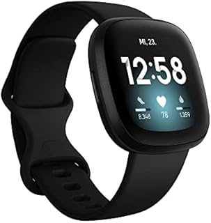 Fitbit Versa 3 Health & Fitness Smartwatch with 6-months Premium Membership Included, Built-in GPS, Daily Readiness Score and up to 6+ Days Battery, Black