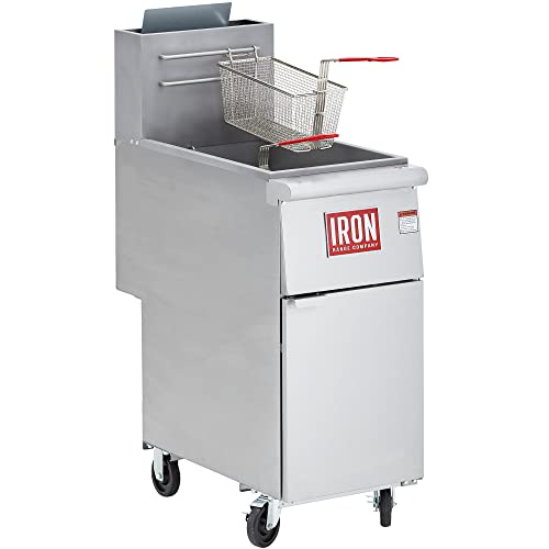 Iron Range Company Irf-40 Lpg 40 Lbs. Commercial Free Standing Liquid Propane Gas Fryer, 90,000 Btu, Stainless Steel, Etl Listed #TOP7