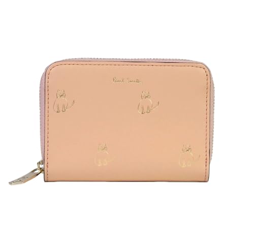 [ポールスミス] Paul Smith キャットドゥードゥル レディース ミニ 財布 コンパクト コインケース 小銭入れ カードケース マルチケース キーフック付 ダスティピンク